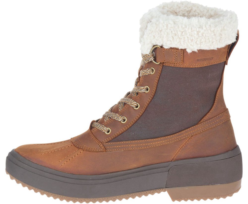 Merrell Boots Brown - Haven Mid Lace Polar Waterproof - Womens 05PTOSZVQ